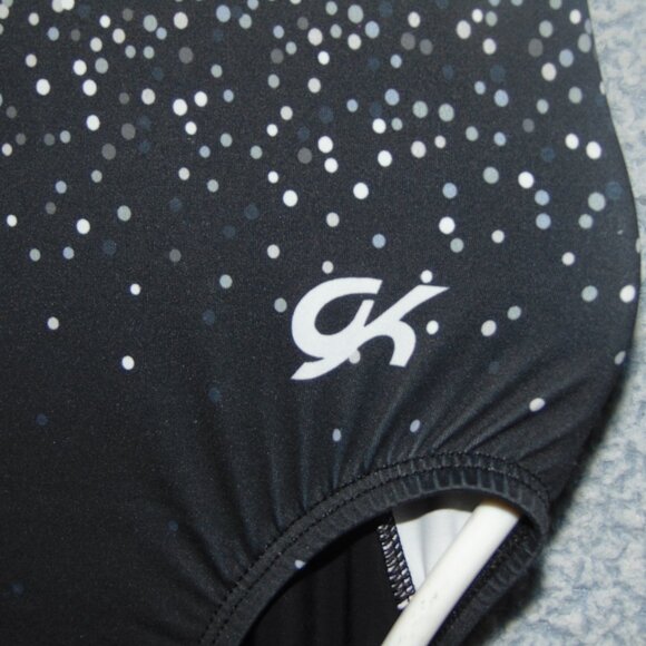 GK Black White Polkadots Leotard CL - Picture 3 of 7